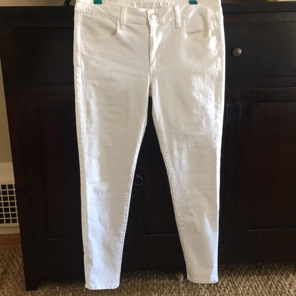 Skinny White jeans, American Eagle jeggings.